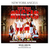 NEW YORK ANGELS Softball Themed Sports Photography Template - Photography Photoshop Template