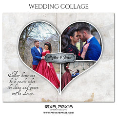 Alyssa and John - Wedding Collage Photography Template