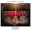 Volleyball Themed Sports Photoshop Template - Photography Photoshop Template