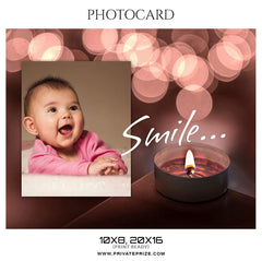 Smile - New Born Photo Card