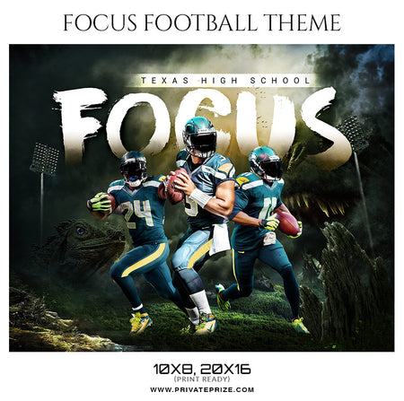 Focus Football Themed Sports Photography Template - Photography Photoshop Template