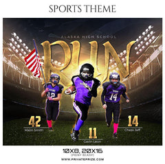 Run - Football Themed Sports Photography Template
