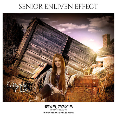 ARIANNA CURTIS - SENIOR ENLIVEN EFFECT - Photography Photoshop Template