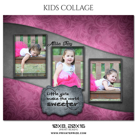 ALISSA TROY- KIDS COLLAGE - Photography Photoshop Template
