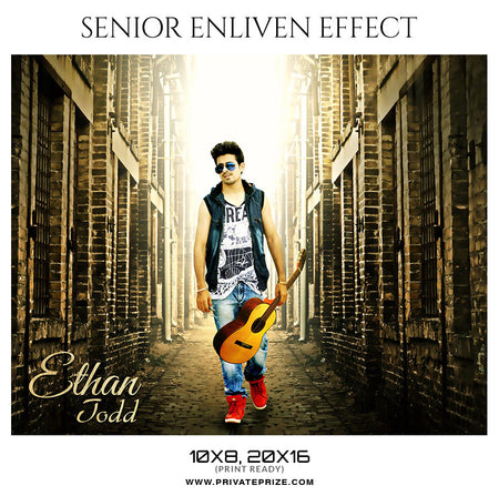 ETHAN TODD - SENIOR ENLIVEN EFFECT - Photography Photoshop Template