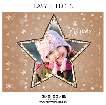 Blessings - Christmas Easy Effects - Photography Photoshop Template