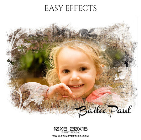 Bailee paul - Easy Effects Kids Photography - Photography Photoshop Template