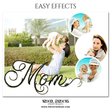 MOTHER'S DAY COLLAGE - EASY EFFECT - Photography Photoshop Template