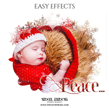 Peace - Christmas Easy Effects - Photography Photoshop Template