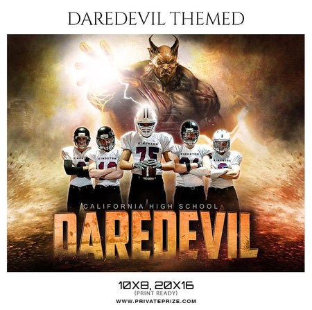 Daredevil - Football Themed Sports Photography Template - PrivatePrize - Photography Templates
