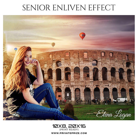 ELENA LOGAN-THE COLOSSEUM- SENIOR ENLIVEN EFFECT - Photography Photoshop Template