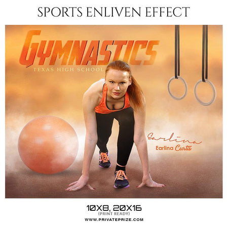 Earlina Curtis - Gymnastics Sports Enliven Effect Photography Template - PrivatePrize - Photography Templates