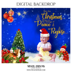 Christmas - Digital Backdrop Photographer Template
