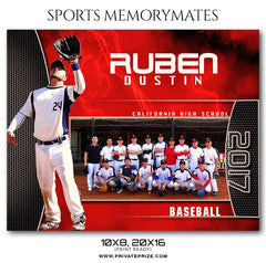 Ruben Dustin Baseball Sports Memory Mate Photoshop Template