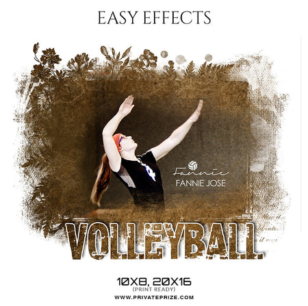 Fannie Jose - Volleyball Easy Effect Sports Photography Template - Photography Photoshop Template