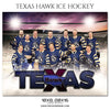 Texas Hawk - Themed Sports Photography Template - Photography Photoshop Template