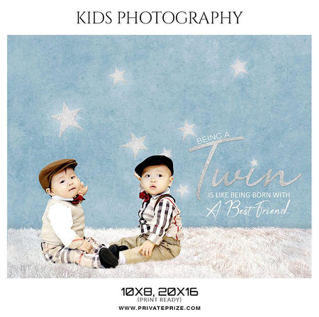 Twins - Kids Photography Photoshop Templates - PrivatePrize - Photography Templates