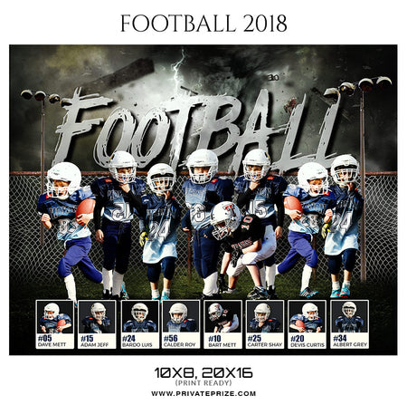 Football Sports Theme Sports Photography Template - Photography Photoshop Template