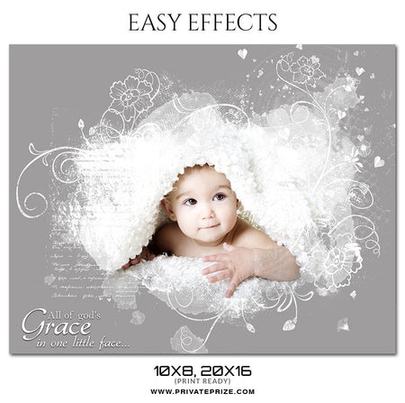 BABY FACE - EASY EFFECTS KIDS PHOTOGRAPHY - Photography Photoshop Template