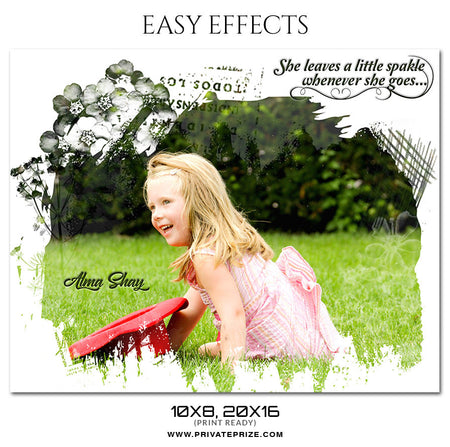ALMA SHAY - EASY EFFECTS KIDS PHOTOGRAPHY - Photography Photoshop Template
