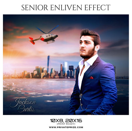 JACKSON CURTIS - SENIOR ENLIVEN EFFECT - Photography Photoshop Template