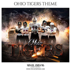 Ohio Tigers - Football Themed Sports Photography Template