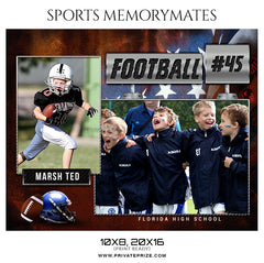 Marsh Ted Football Sports Memory Mates Photoshop Template