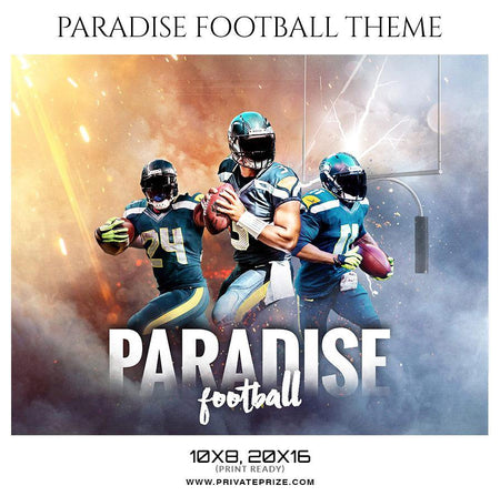 Paradise -  Football Themed Sports Photography Template - PrivatePrize - Photography Templates