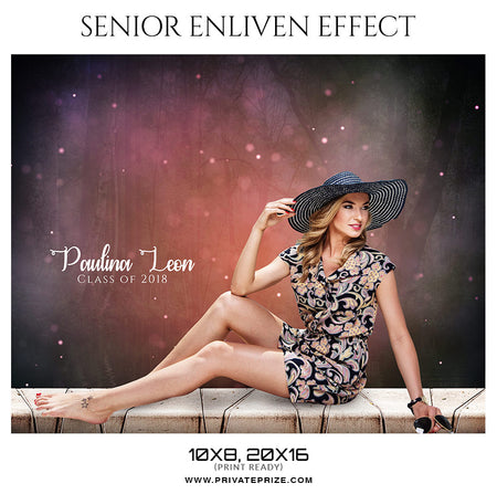 Paulina Leon - Senior Enliven Effect Photography Template - Photography Photoshop Template