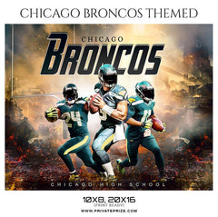 Chicago Bronco - Football Themed Sports Photography Template