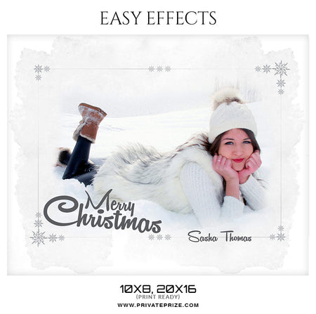 Sasha Thomas - Christmas Easy Effects - Photography Photoshop Template