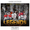 Dark Legends Baseball Themed Sports Photography Template - Photography Photoshop Template