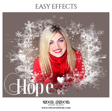 Hope - Christmas Easy Effects - Photography Photoshop Template