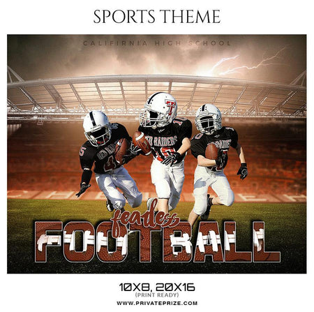Fearless Football - Sports Themed Sports Photography Template - PrivatePrize - Photography Templates