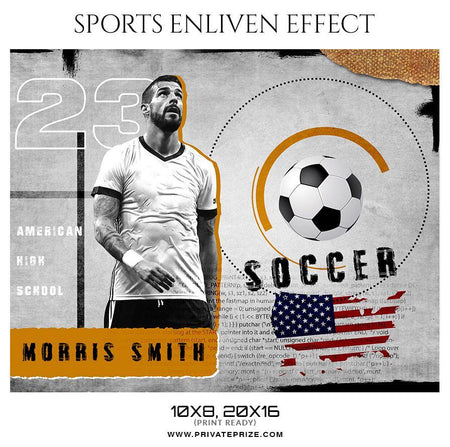 Morris Smith - Soccer Sports Enliven Effect Photography Template - PrivatePrize - Photography Templates