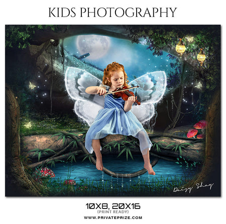 Daisy Shay Kids Photography Photoshop Template - Photography Photoshop Template