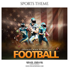 Football Themed Sports Photography Template