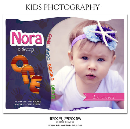 Nora Easy Effects Kids Photoshop Templates - Photography Photoshop Template