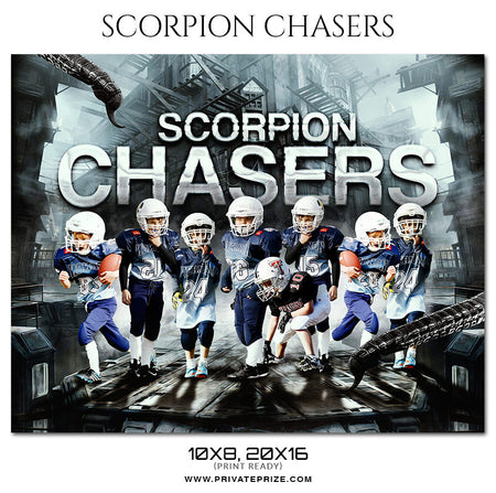 Scorpion Chasers  Sports Theme Sports Photography Template - Photography Photoshop Template