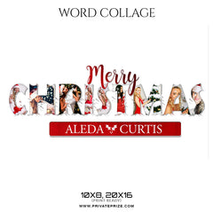 Aleda Curtis - Merry Christmas Word Collage