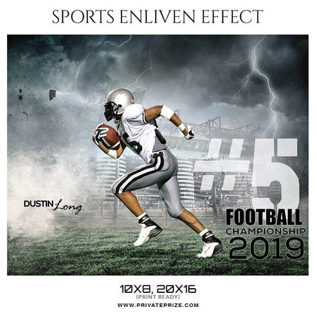 Dustin Long - Football Sports Enliven Effect Photography Template - PrivatePrize - Photography Templates