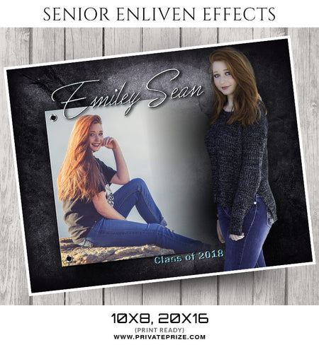 Emiley Sean- Senior Enliven Effects - Photography Photoshop Template