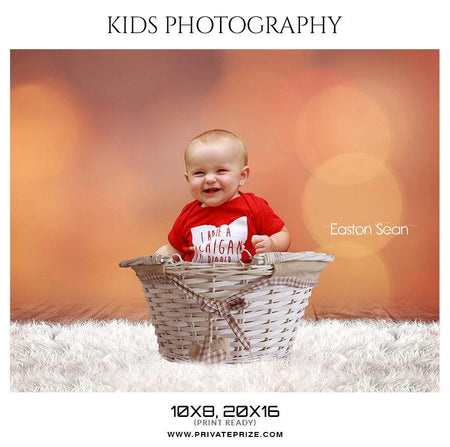 Easton Sean - Kids Photography Photoshop Template - PrivatePrize - Photography Templates