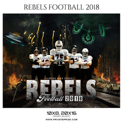 Rebels Football 2018 Themed Sports Photography Template