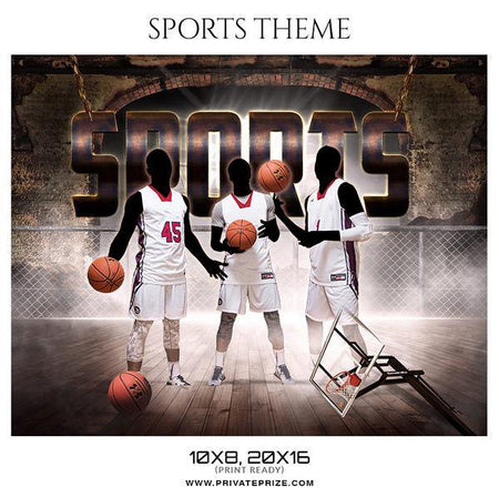 Sports - Basketball Theme Sports Photography Template - PrivatePrize - Photography Templates