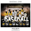 California High School Baseball Themed Sports Photography Template - Photography Photoshop Template