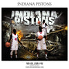 INDIANA PISTONS Basketball Themed Sports Photography Template - Photography Photoshop Template