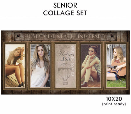 Lisa - Senior Collage Photoshop Template - Photography Photoshop Template