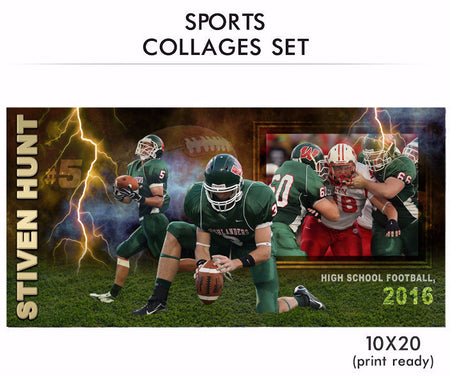 Hunt - Sports Collage Photoshop Template - Photography Photoshop Template