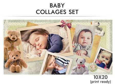 Baby Collage Set - Little One - Photography Photoshop Template